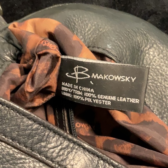 B Makoesky Black Hobo Bag with Slouchy Shape and Thick Strap - Picture 7 of 9